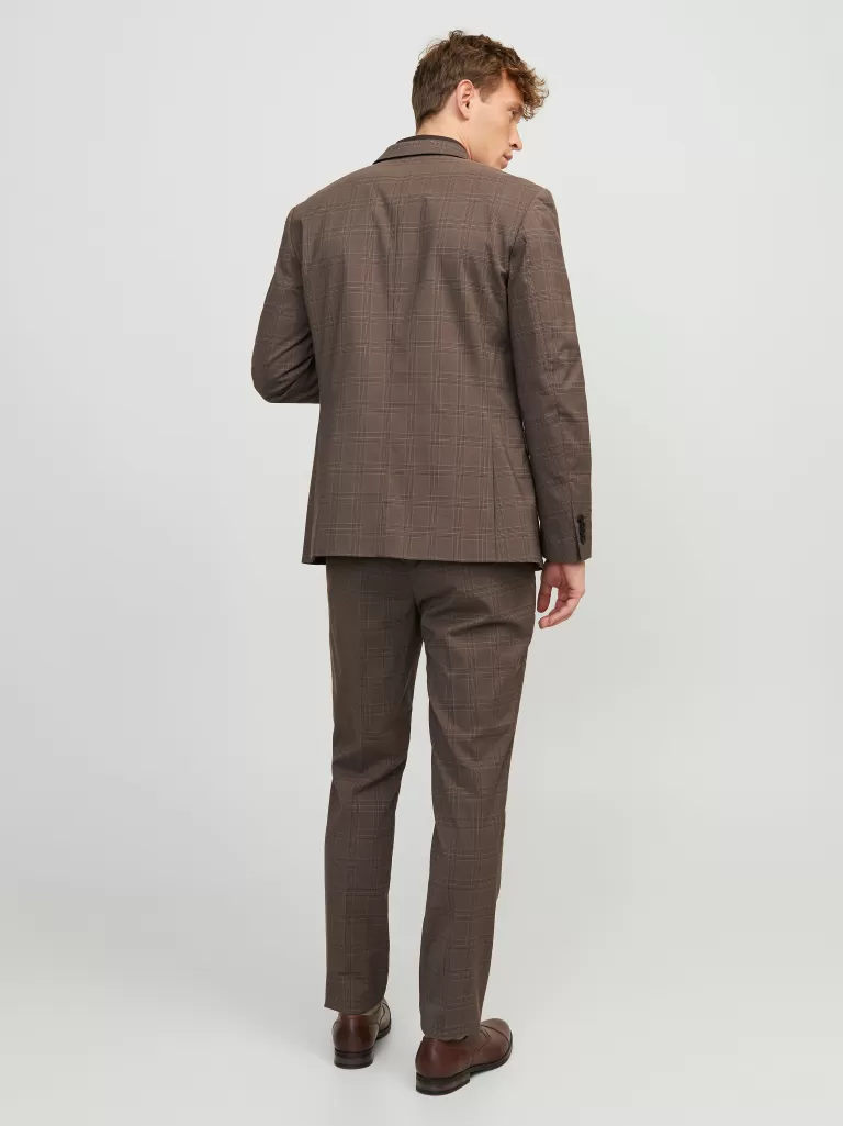 JACK & JONES Garnitury^JPRFRANCO Krój slim Eleganckie spodnie Brązowy