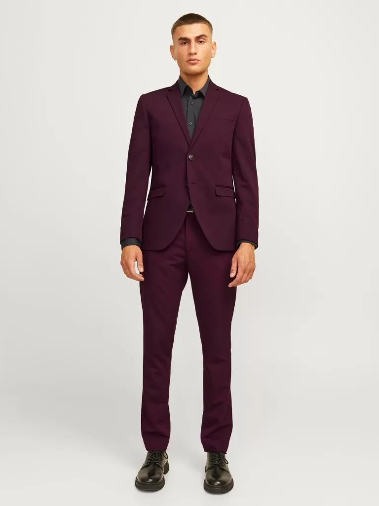 JACK & JONES Garnitury^JPRFRANCO Krój super slim Garnitur Czerwony