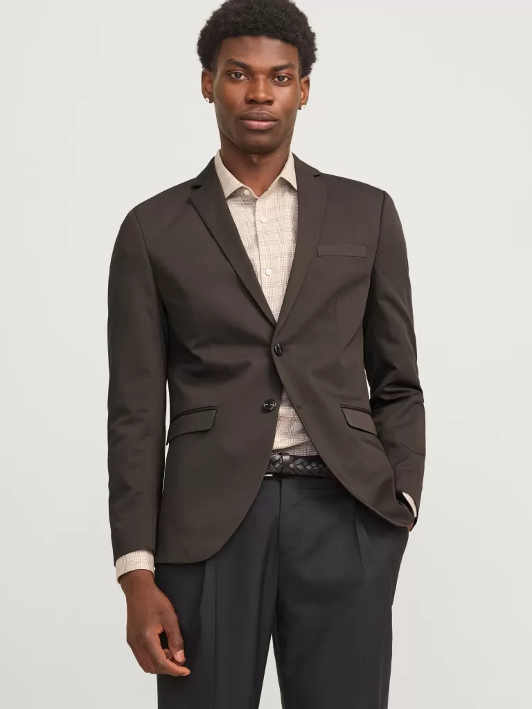 JACK & JONES Garnitury^JPRFRANCO Krój super slim Marynarka Brązowy