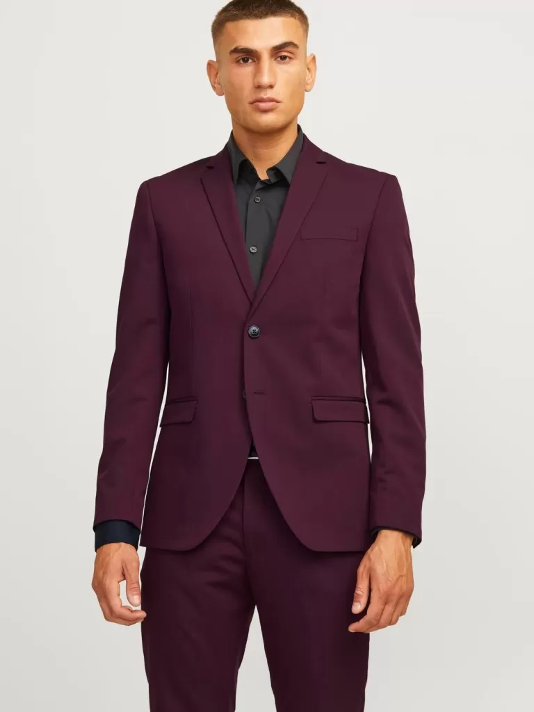 JACK & JONES Garnitury^JPRFRANCO Krój super slim Marynarka Czerwony