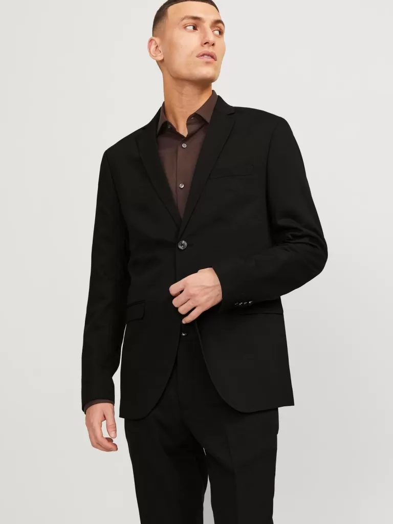 JACK & JONES Garnitury^JPRFRANCO Krój super slim Marynarka Czarny