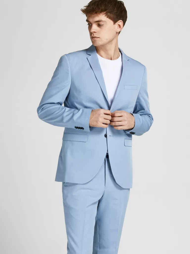 JACK & JONES Garnitury^JPRFRANCO Krój super slim Marynarka Niebieski