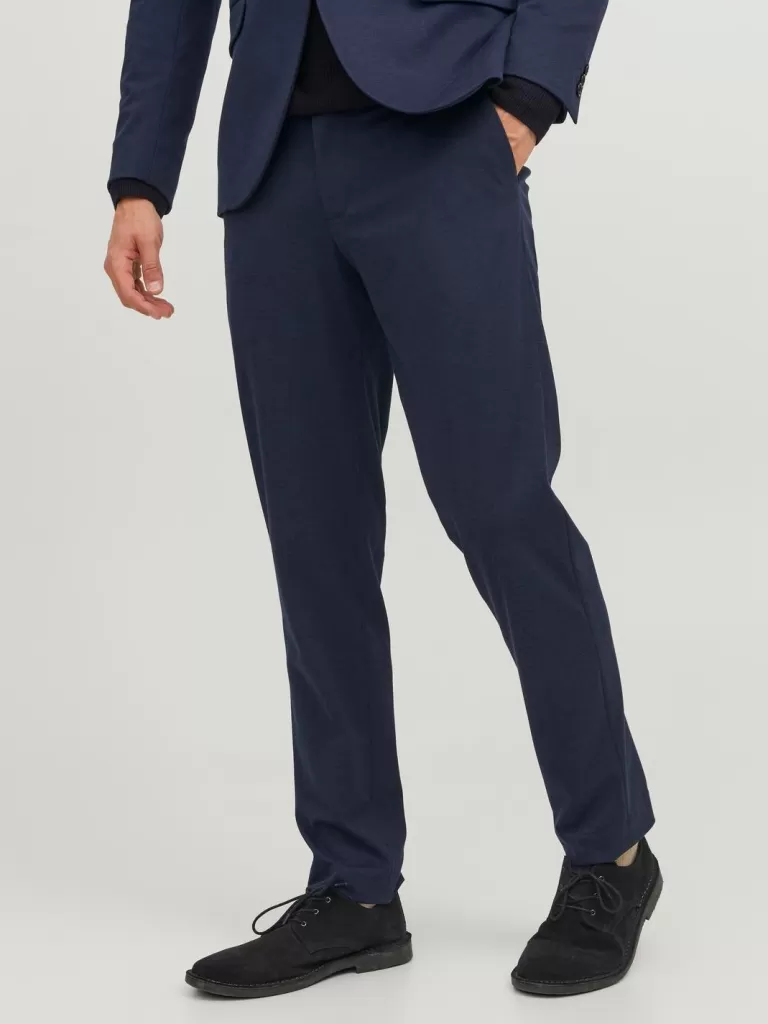 JACK & JONES Garnitury^JPRJONES Krój slim Eleganckie spodnie Niebieski