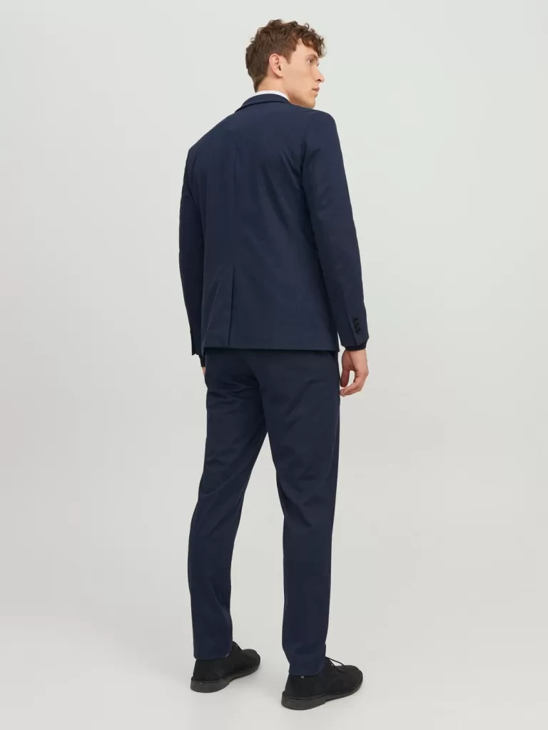 JACK & JONES Garnitury^JPRJONES Krój slim Eleganckie spodnie Niebieski