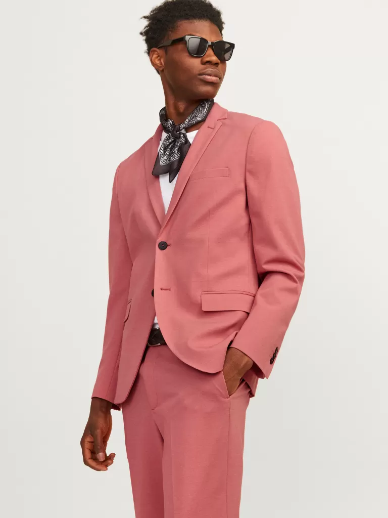 JACK & JONES Garnitury^JPRJONES Krój slim Marynarka Róży