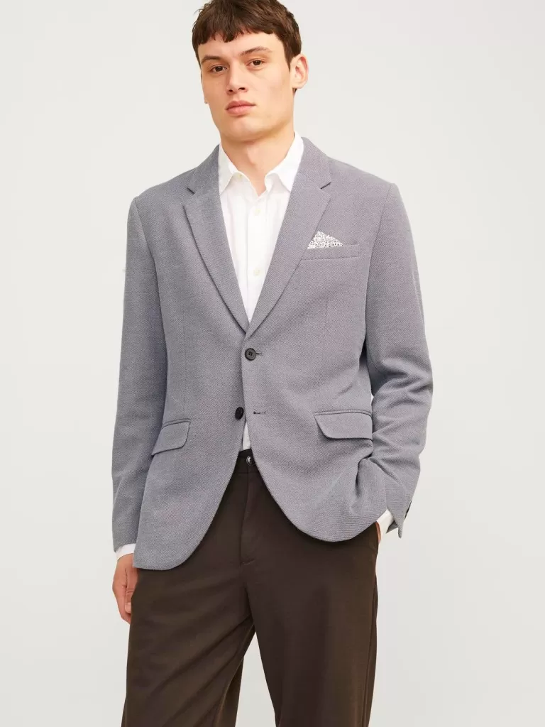 JACK & JONES Garnitury^JPRPRESTON Krój slim Marynarka Niebieski