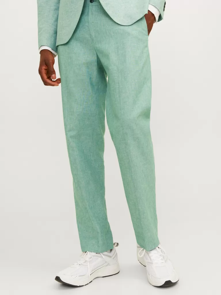 JACK & JONES Garnitury^JPRRIVIERA Krój slim Eleganckie spodnie Zielony