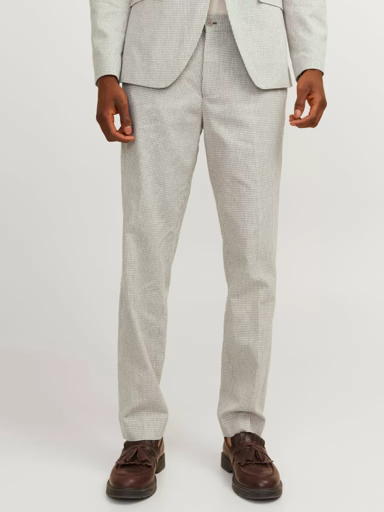 JACK & JONES Garnitury^JPRRIVIERA Krój slim Eleganckie spodnie Beżowy