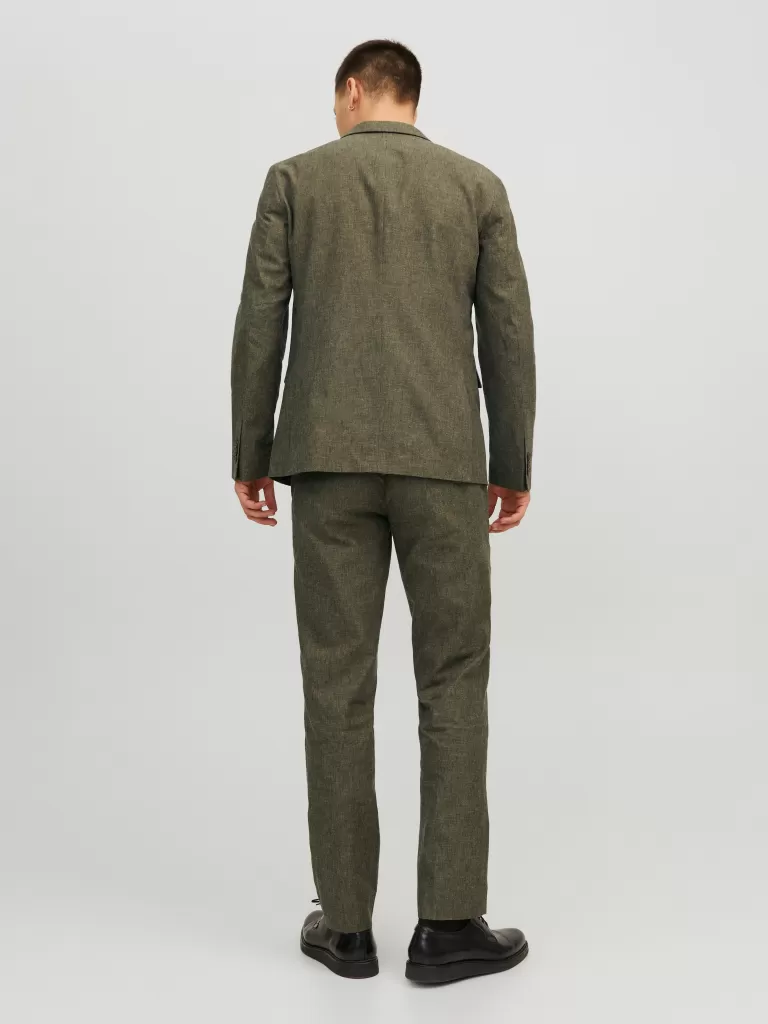 JACK & JONES Garnitury^JPRRIVIERA Krój slim Eleganckie spodnie Zielony