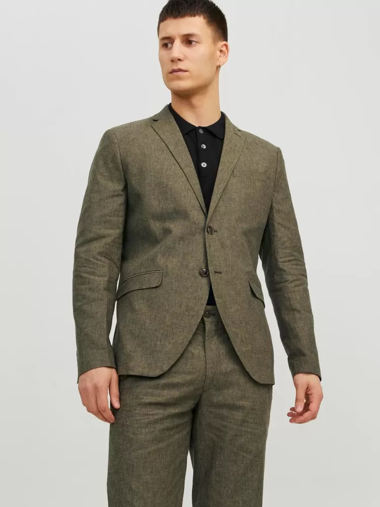 JACK & JONES Garnitury^JPRRIVIERA Krój slim Marynarka Zielony