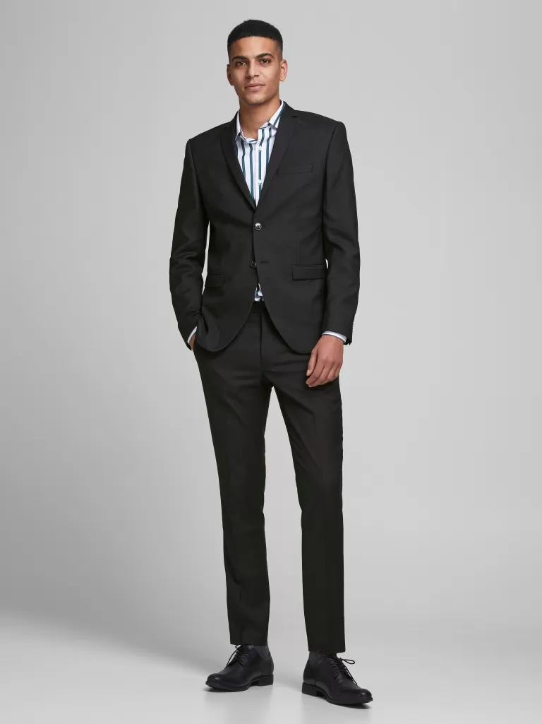 JACK & JONES Garnitury^JPRSOLARIS Krój super slim Garnitur Czarny