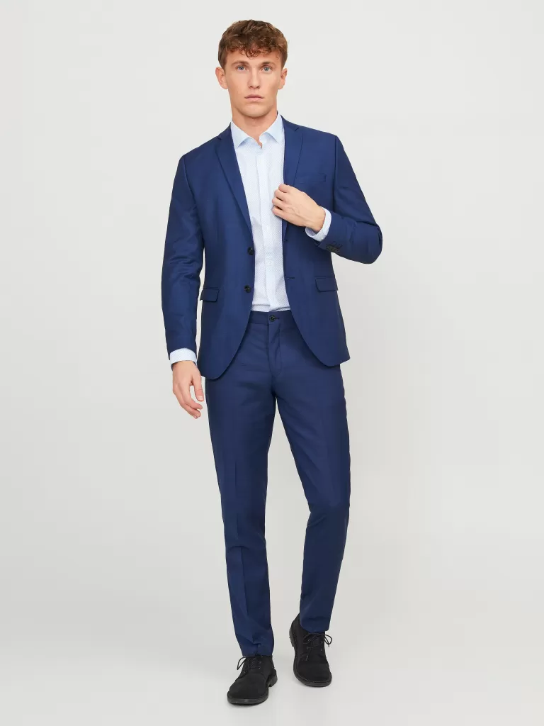 JACK & JONES Garnitury^JPRSOLARIS Krój super slim Garnitur Niebieski