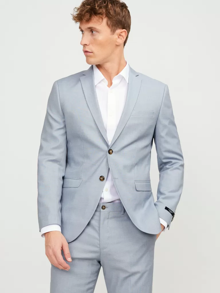 JACK & JONES Garnitury^JPRSOLARIS Krój super slim Marynarka Niebieski