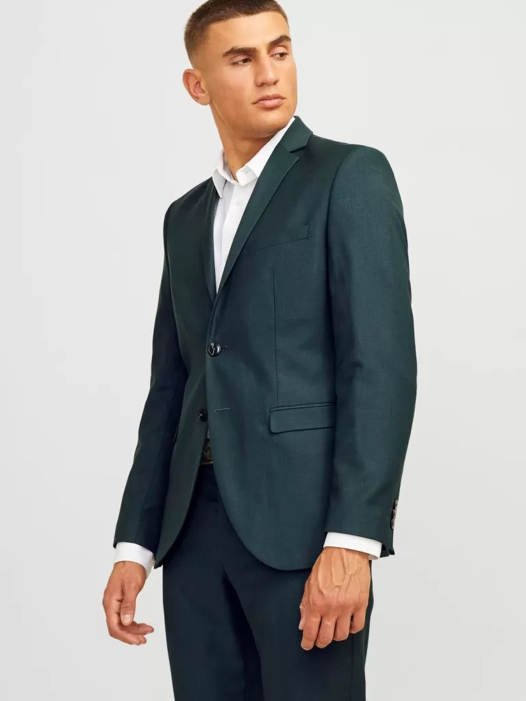 JACK & JONES Garnitury^JPRSOLARIS Krój super slim Marynarka Zielony