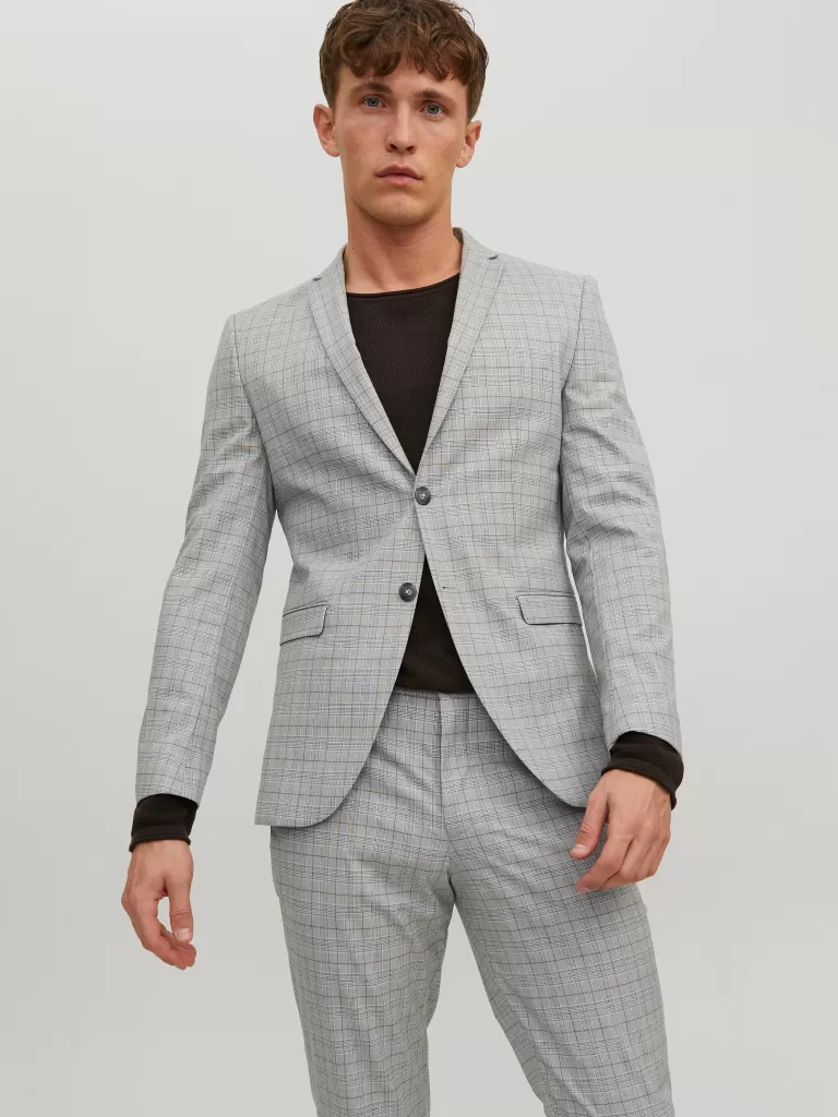 JACK & JONES Garnitury^JPRSOLARIS Krój super slim Marynarka Szary