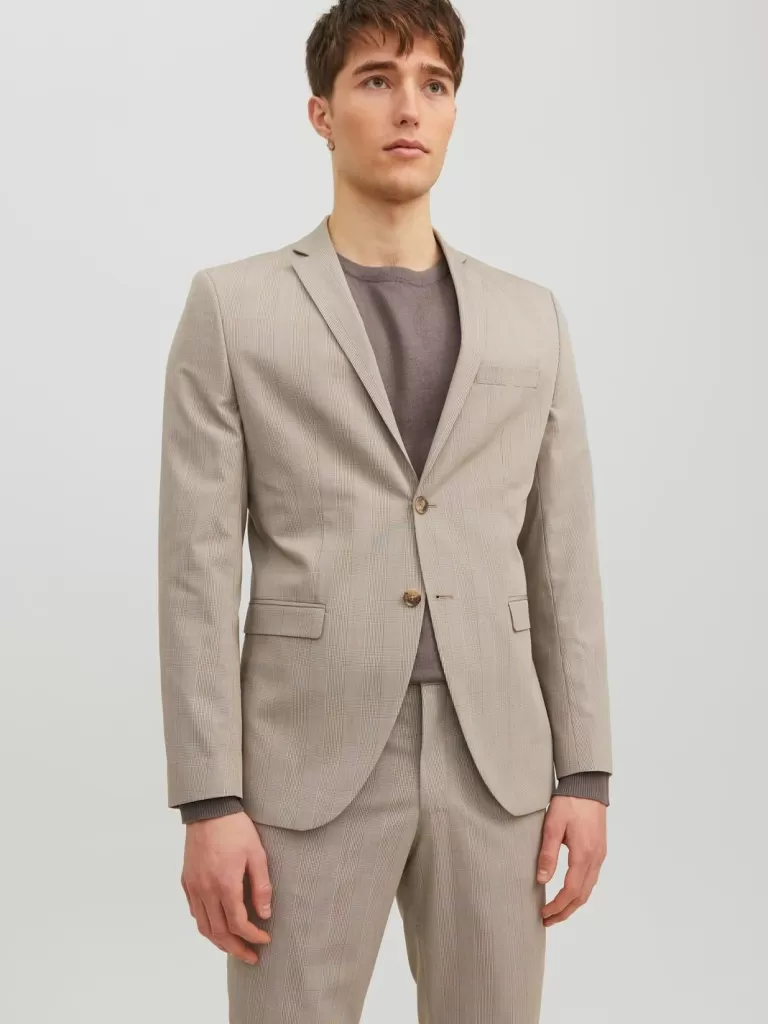 JACK & JONES Garnitury^JPRSOLARIS Krój super slim Marynarka Beżowy