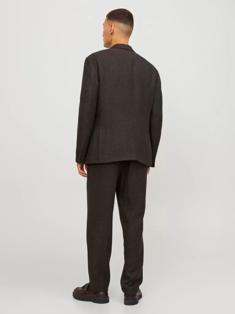 JACK & JONES Garnitury^JPRTWEED Krój super slim Marynarka Brązowy