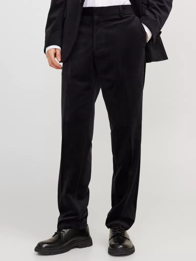 JACK & JONES Garnitury^JPRVELVET Krój slim Eleganckie spodnie Czarny