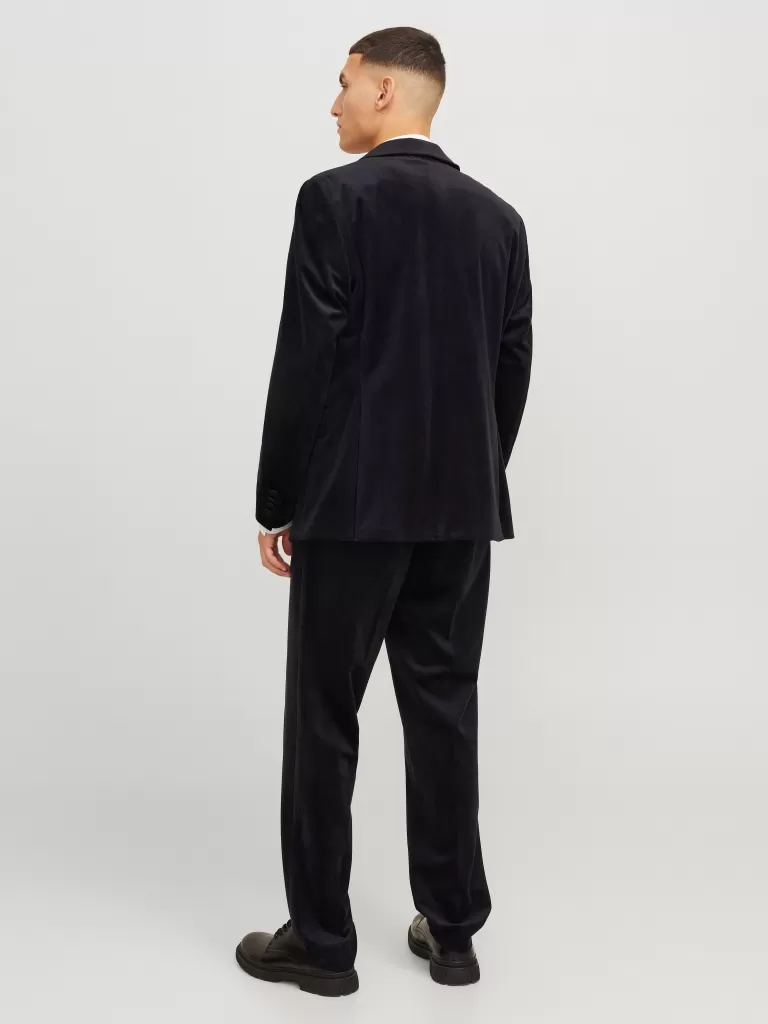 JACK & JONES Garnitury^JPRVELVET Krój slim Eleganckie spodnie Czarny