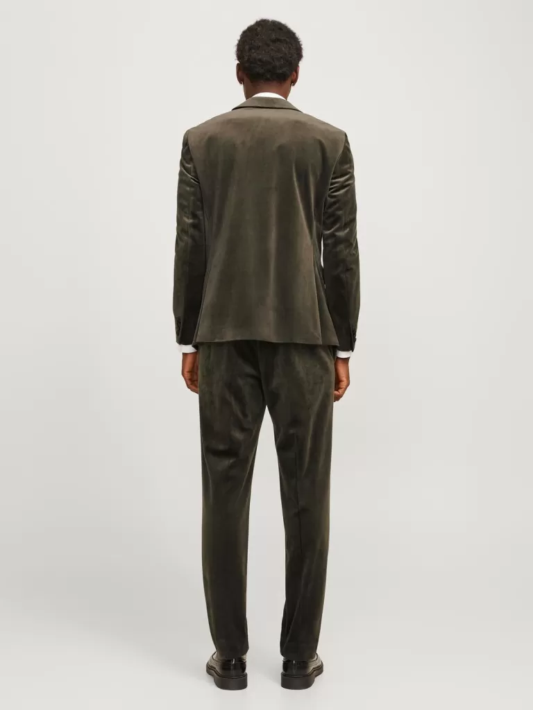 JACK & JONES Garnitury^JPRVELVET Krój slim Eleganckie spodnie Zielony