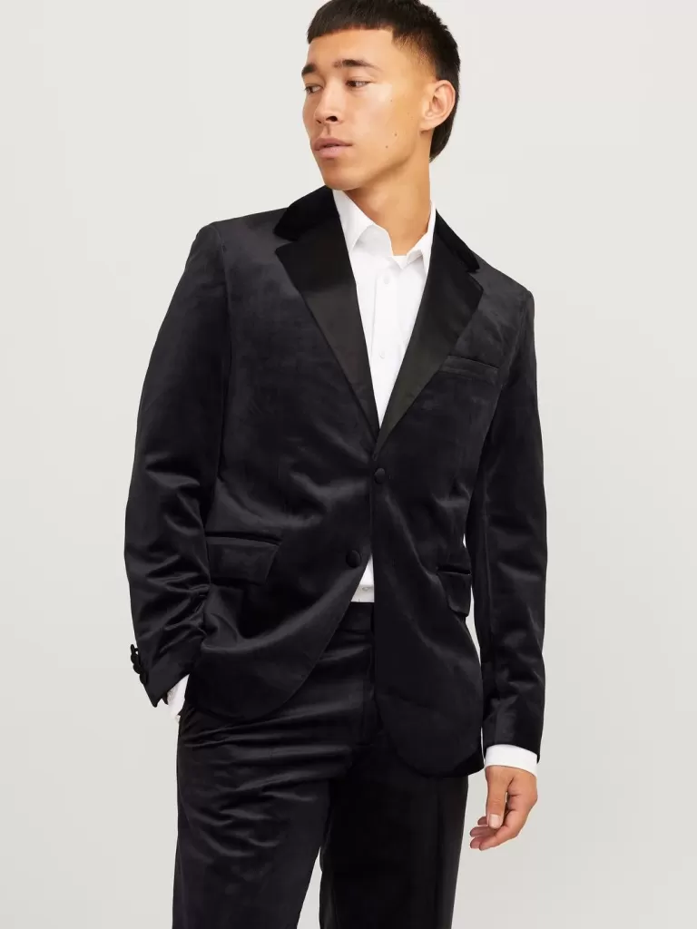 JACK & JONES Garnitury^JPRVELVET Krój slim Marynarka Czarny