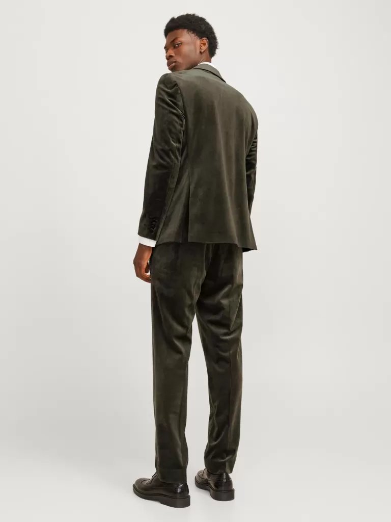 JACK & JONES Garnitury^JPRVELVET Krój slim Marynarka Zielony