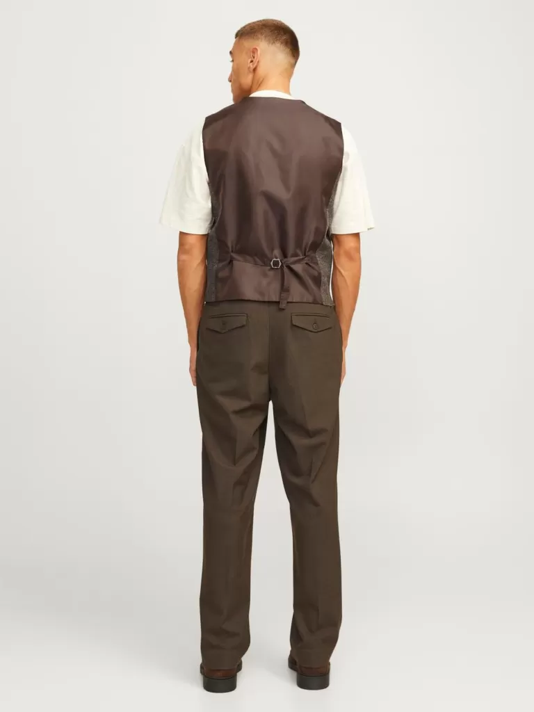 JACK & JONES Garnitury^JPRWINTER Krój regularny Elegancka kamizelka Brązowy