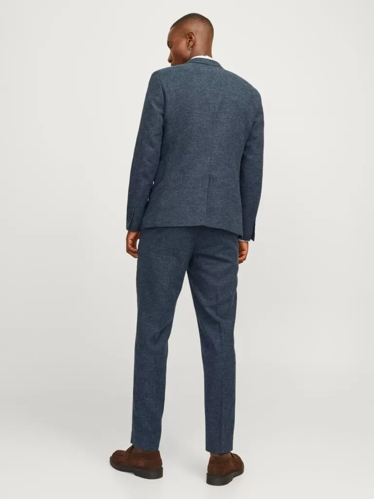JACK & JONES Garnitury^JPRWINTER Krój slim Eleganckie spodnie Niebieski