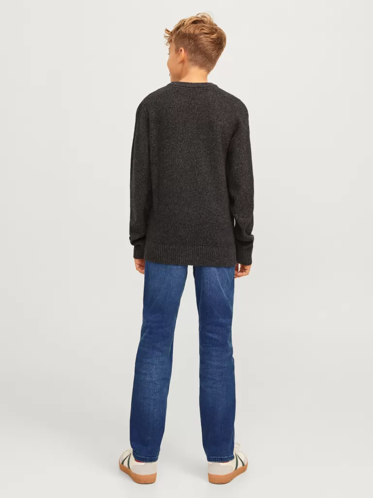 JACK & JONES Jeansy^JWCLARK JJIORIGINAL SQ 438 JNR Krój regularny Junior Niebieski