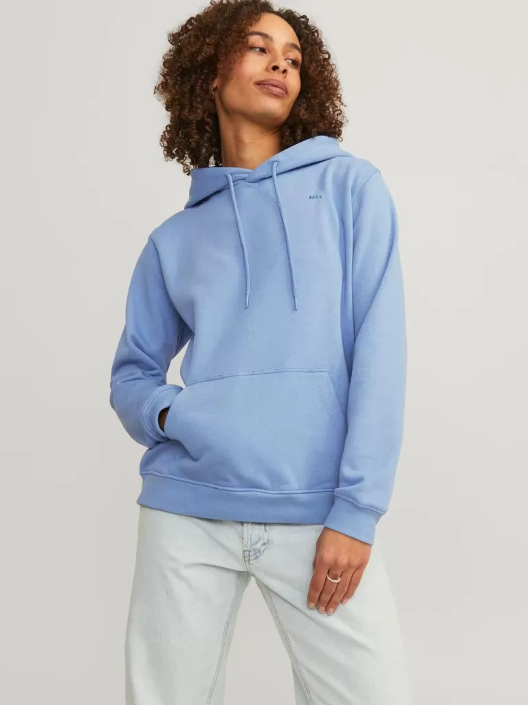 JACK & JONES Bluzy^JXABBIE Bluza z kapturem Niebieski