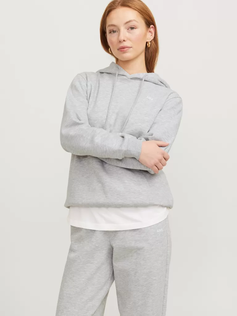 JACK & JONES Bluzy^JXABBIE Bluza z kapturem Szary