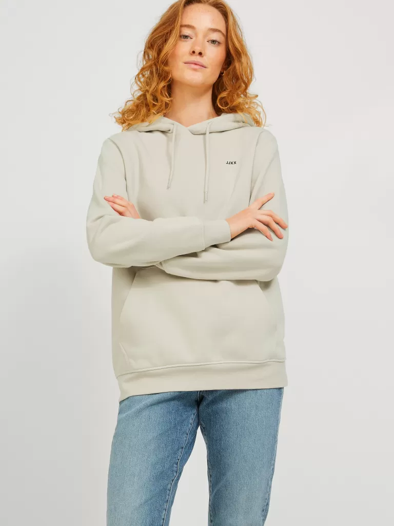JACK & JONES Bluzy^JXABBIE Bluza z kapturem Szary