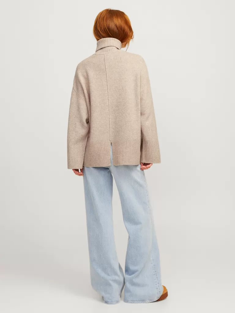 JACK & JONES Swetry^JXALIA Golf Beżowy