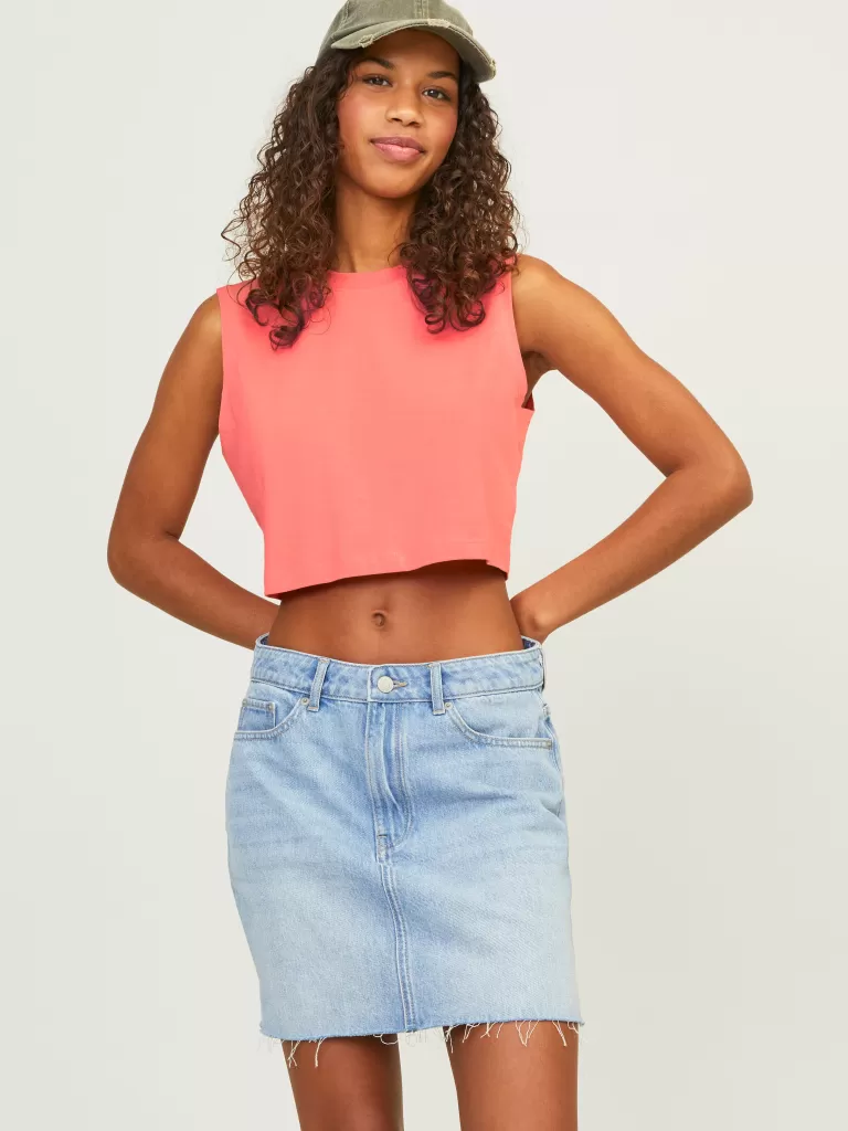 JACK & JONES Topy^JXALVIRA T-shirt Róży