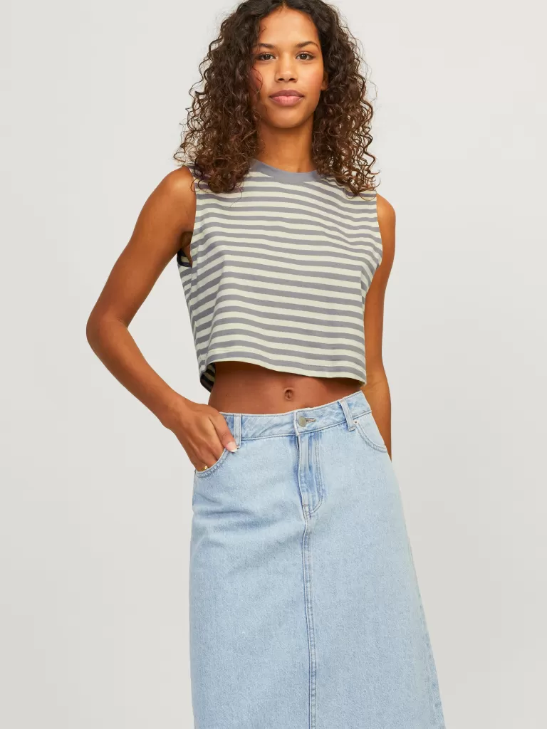 JACK & JONES Topy^JXALVIRA T-shirt Szary