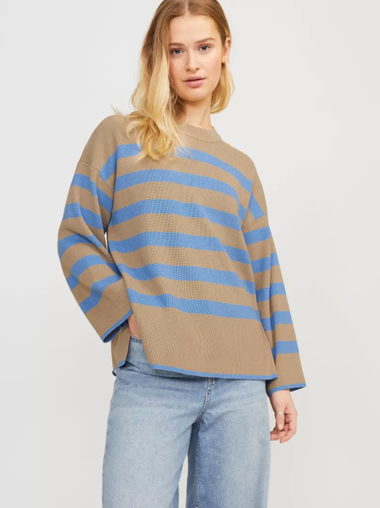JACK & JONES Swetry^JXANA Sweter wkładany przez głowę Beżowy
