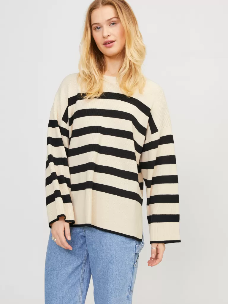 JACK & JONES Swetry^JXANA Sweter wkładany przez głowę Biały