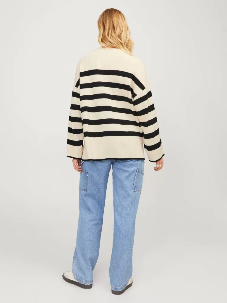 JACK & JONES Swetry^JXANA Sweter wkładany przez głowę Biały