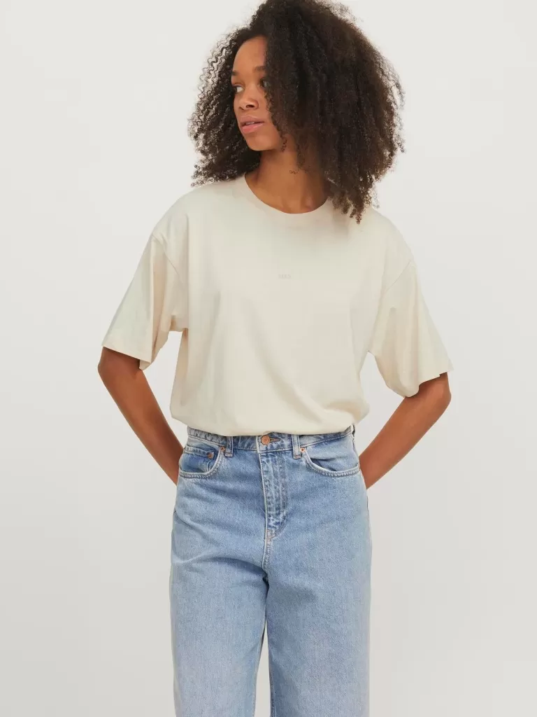JACK & JONES Topy^JXANDREA T-shirt Beżowy