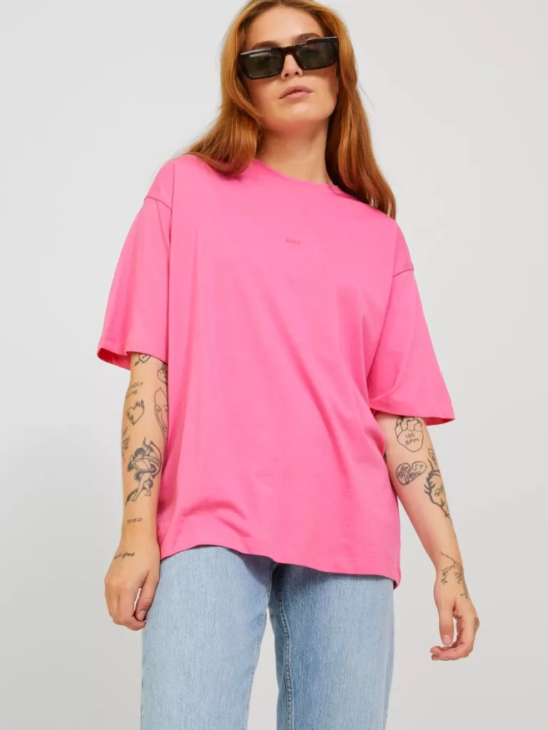 JACK & JONES Topy^JXANDREA T-shirt Róży