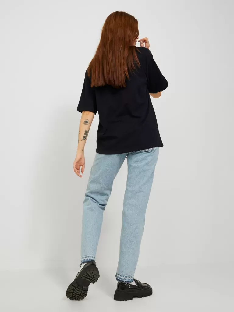 JACK & JONES Topy^JXANDREA T-shirt Czarny