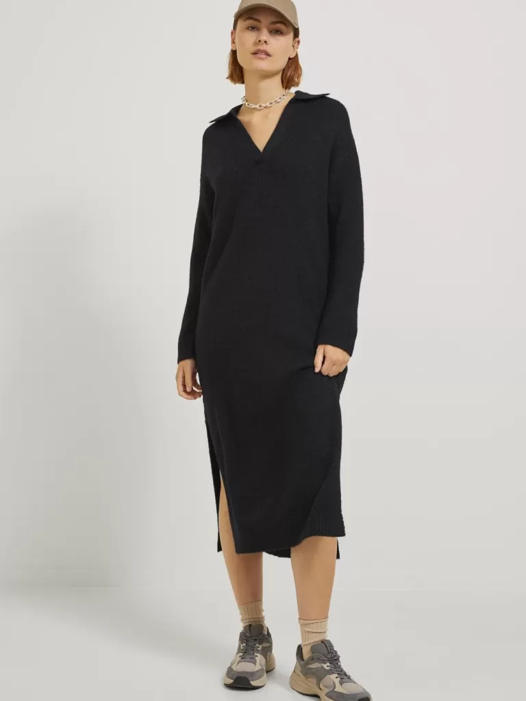 JACK & JONES Sukienki^JXARIELLA Sukienka dzianinowa Czarny
