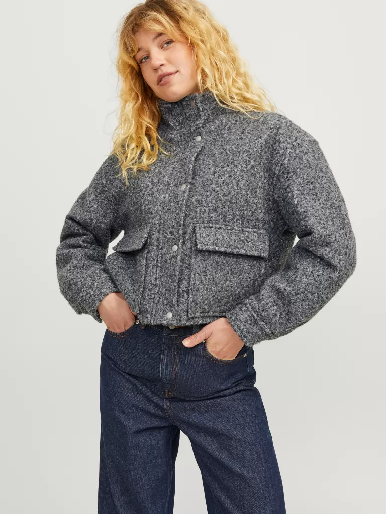 JACK & JONES Kurtki I Płaszcze^JXASTRID Płaszcz wełniany Szary