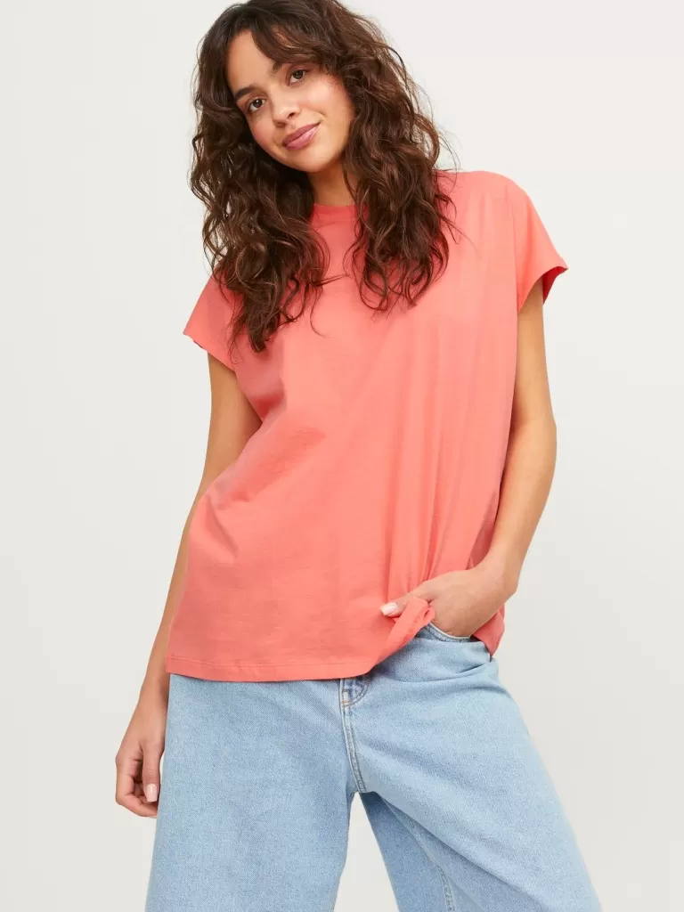 JACK & JONES Topy^JXASTRID T-shirt Róży