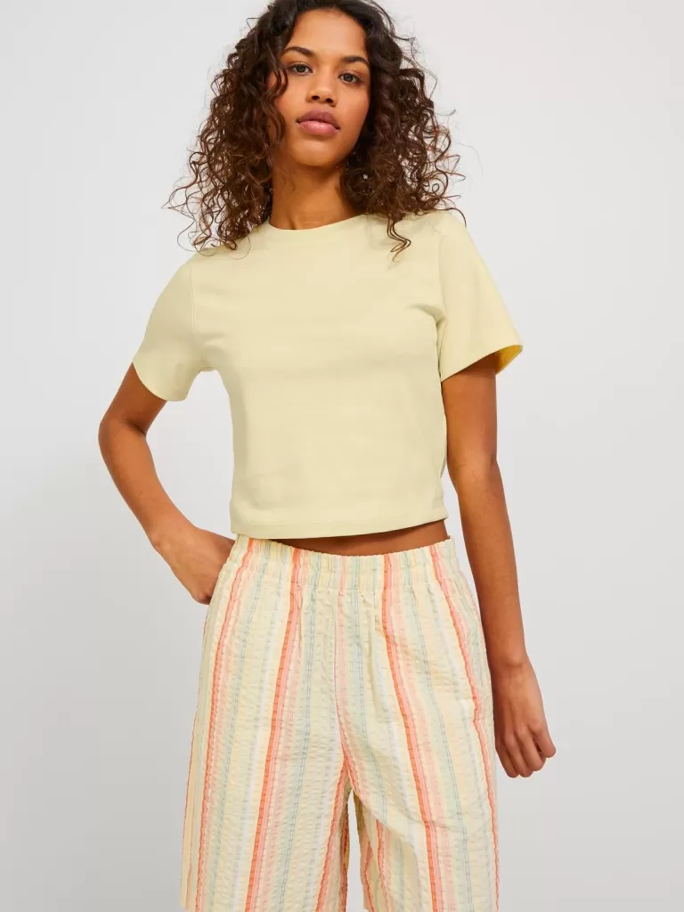 JACK & JONES Topy^JXBELLE T-shirt Żółty