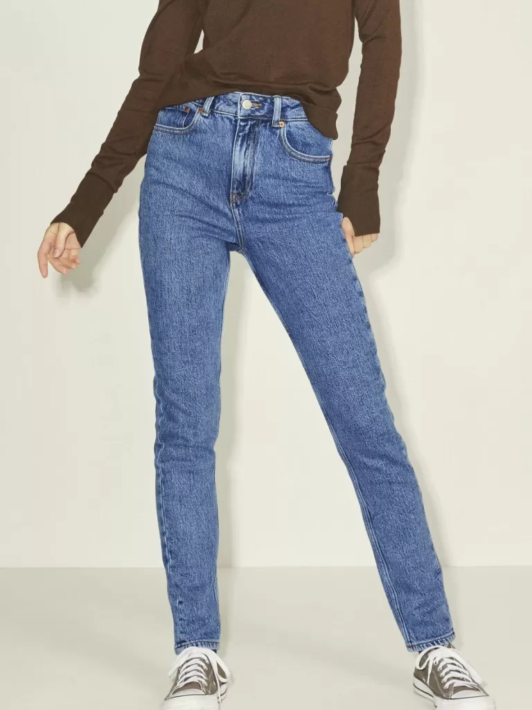 JACK & JONES Jeansy^JXBERLIN SLIM HW CCE2003 DNM NOOS Niebieski