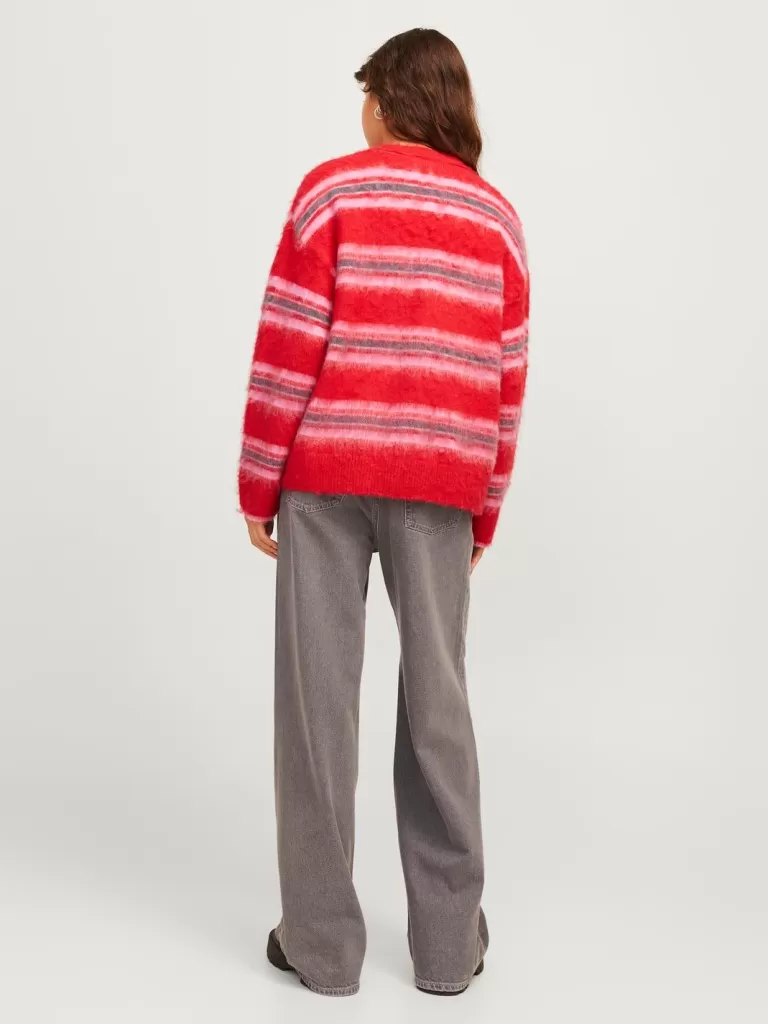 JACK & JONES Swetry^JXCALISTA Kardigan Czerwony