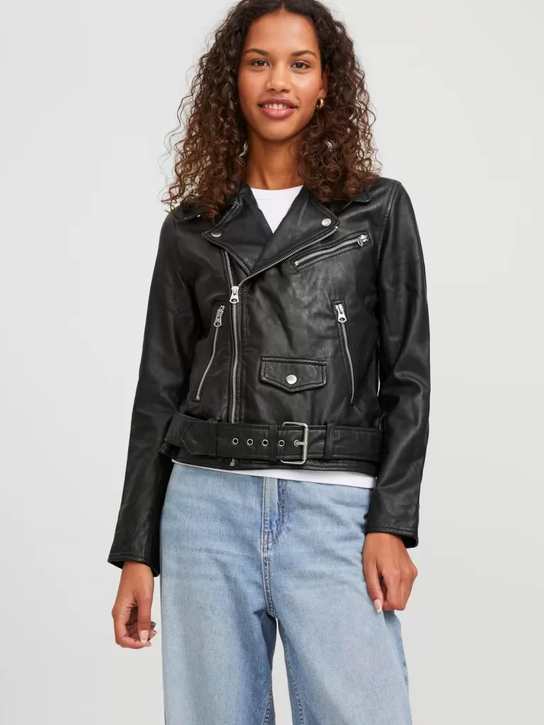 JACK & JONES Kurtki I Płaszcze^JXCALVIN Skórzana kurtka Czarny