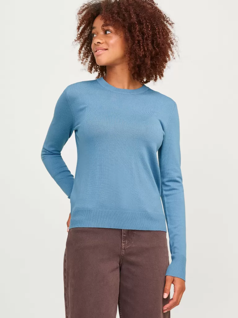 JACK & JONES Swetry^JXCARA Sweter wkładany przez głowę Niebieski