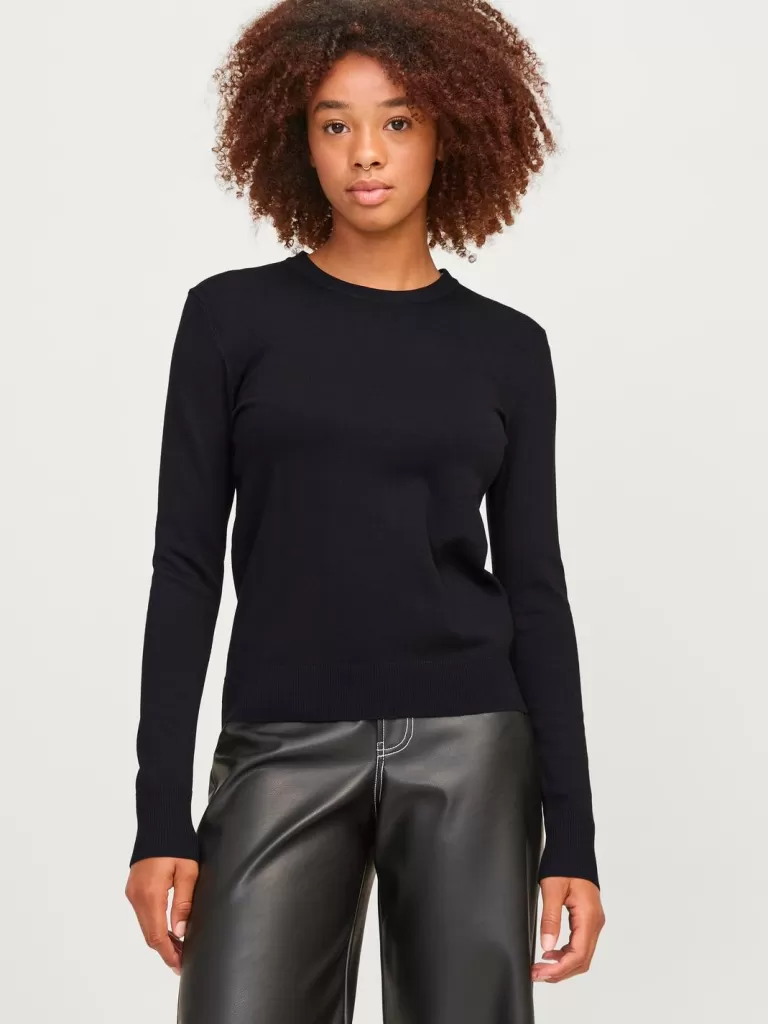 JACK & JONES Swetry^JXCARA Sweter wkładany przez głowę Czarny
